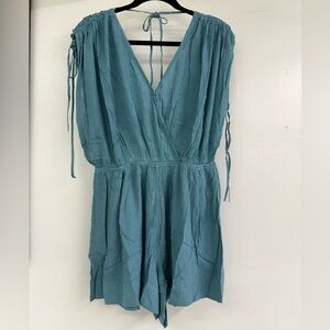Easel Teal Airy & Fem Romper 💙 Boho, festival vibes or just run to market